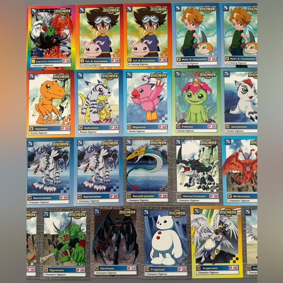 1999 Digimon Animated Series 1 - Lot Of 45 Unplayed Cards - Picture 3 of 4